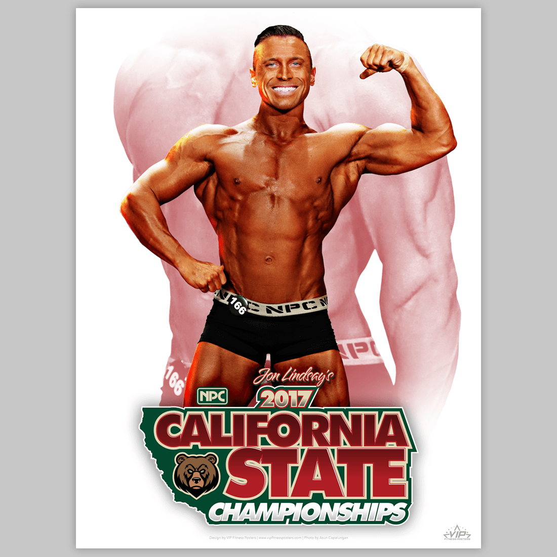 VIP Fitness posters for NPC and IFBB fitness competitors