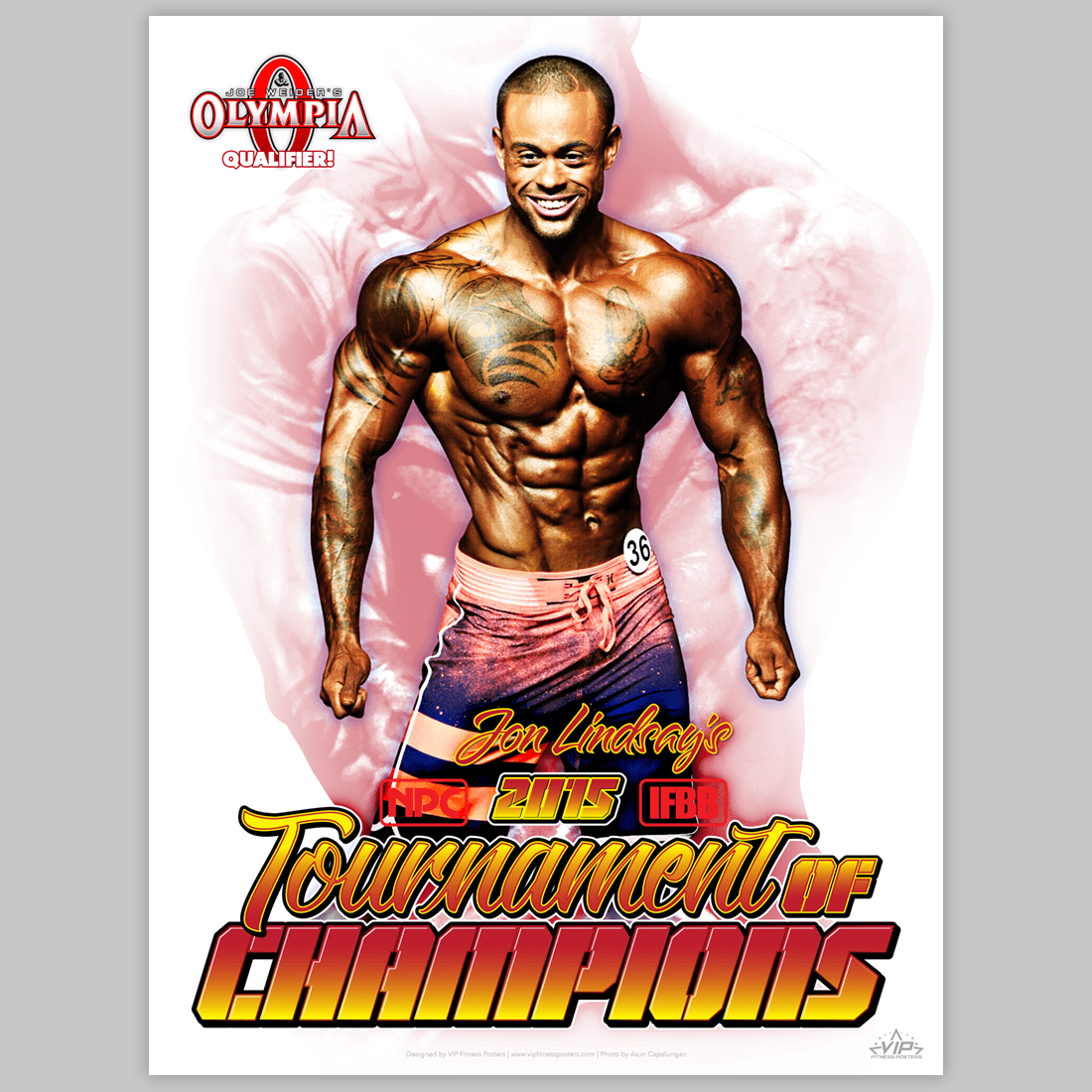 VIP Fitness posters for NPC and IFBB fitness competitors