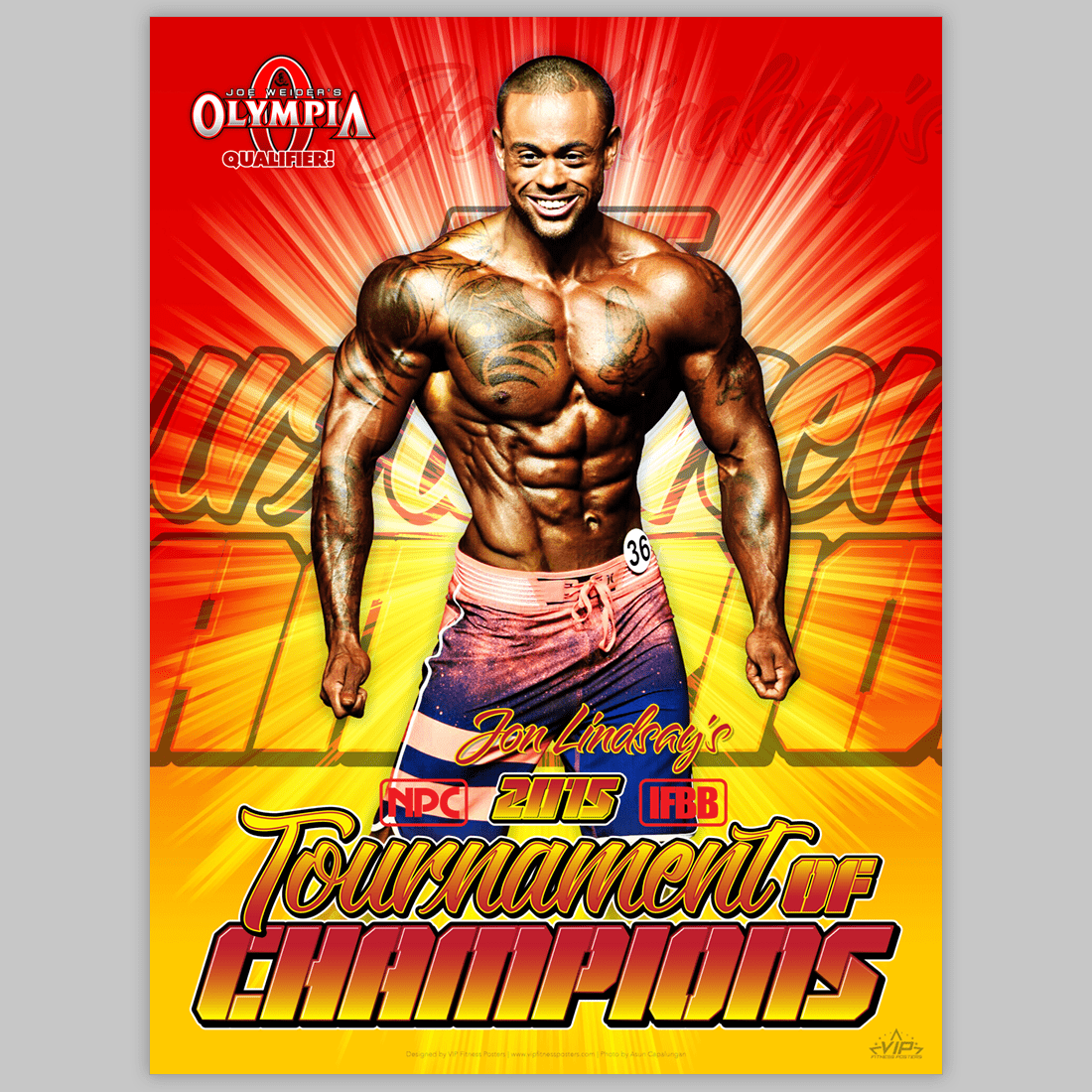 VIP Fitness posters for NPC and IFBB athletes